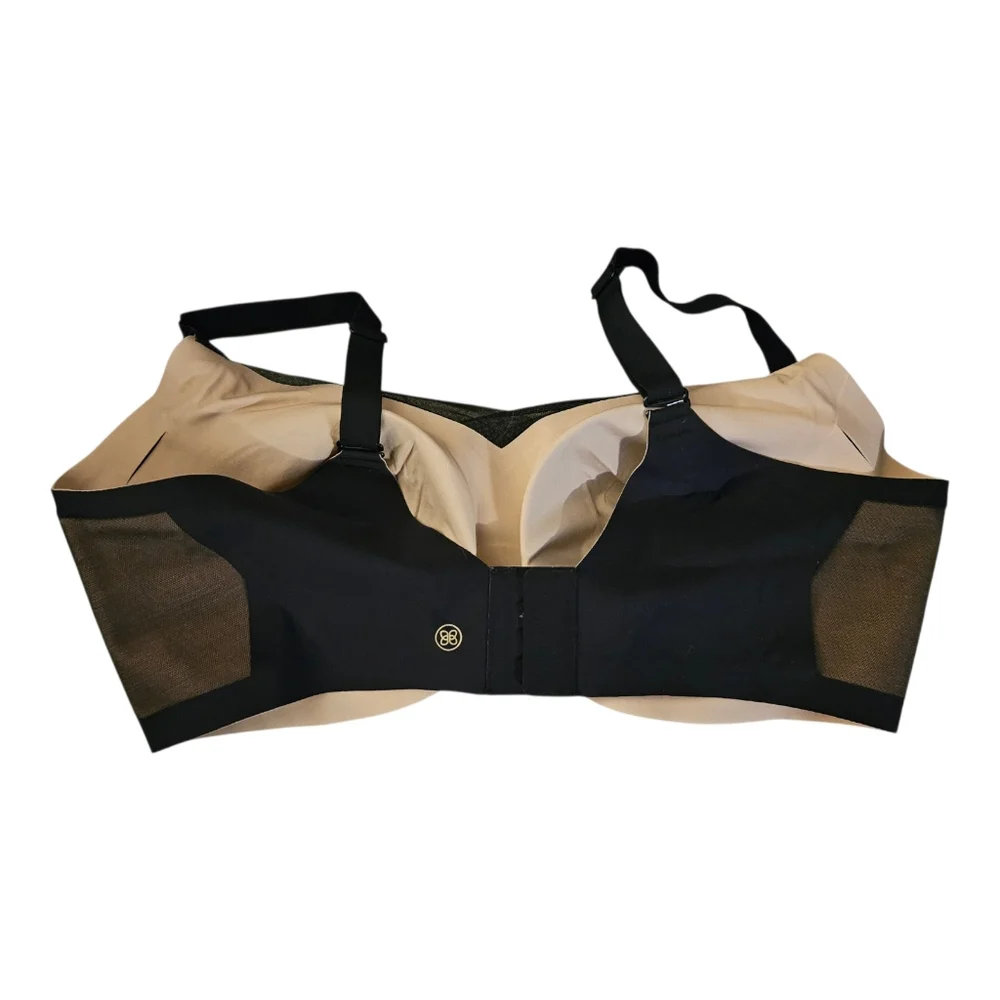Honeylove Crossover Wireless Black Bra Back Closure Removable Pads Size 2X 42C/D - Picture 2 of 4